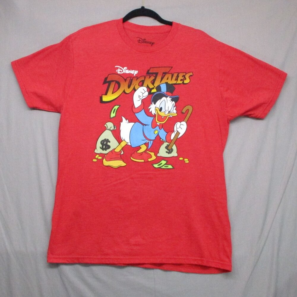Disney Duck Tales Graphic Print T-Shirt Red Men Size | L